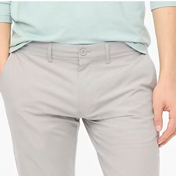J. Crew Factory AA712 Slim-fit tech chino pant in Scarborough Grey NWT - Picture 2 of 11
